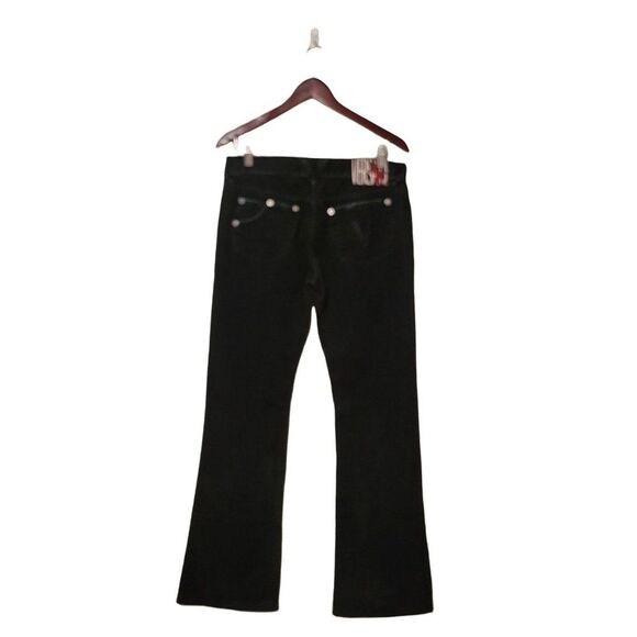 Versace Jeans Couture Womens Pants Black 30 Corduroy Bootcut Flare Logo - Picture 4 of 7